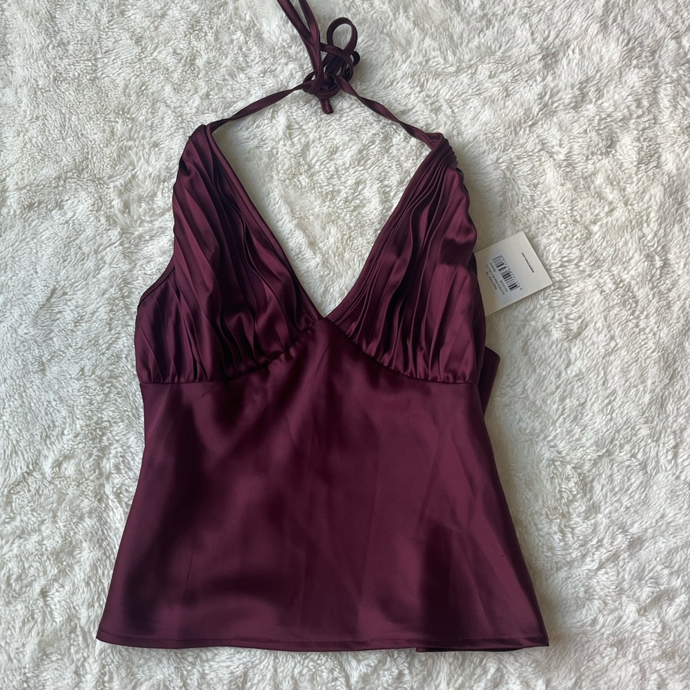 Peppermayo Mabel Halter Top in Mulberry. Size US8/AU12